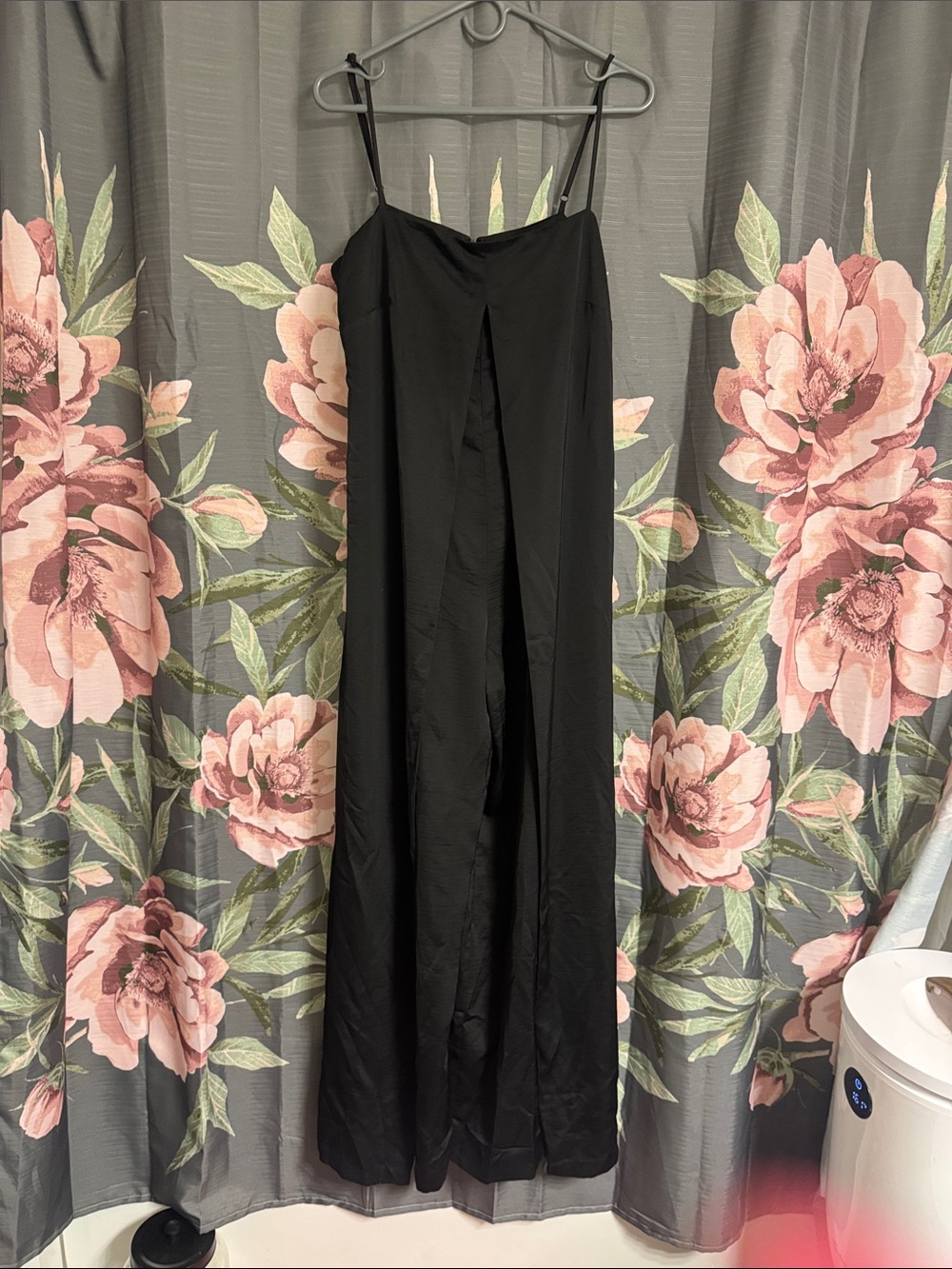 White House Black Market Black Spaghetti-Strap Wide-Leg Jumpsuit